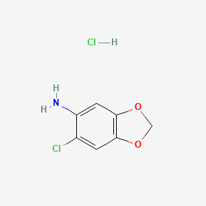molecular formula C7H7Cl2NO2 B1421154 6-Chloro-benzo[1,3]dioxol-5-ylamine hydrochloride CAS No. 860585-53-1