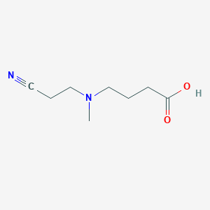 molecular formula C8H14N2O2 B14211565 4-[(2-Cyanoethyl)(methyl)amino]butanoic acid CAS No. 828941-92-0