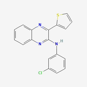 molecular formula C18H12ClN3S B14211574 N-(3-Chlorophenyl)-3-(thiophen-2-yl)quinoxalin-2-amine CAS No. 832081-71-7