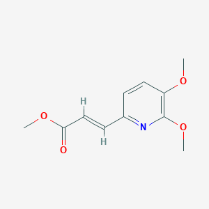molecular formula C11H13NO4 B1421160 Methyl 3-(5,6-dimethoxypyridin-2-yl)acrylate CAS No. 1138444-25-3