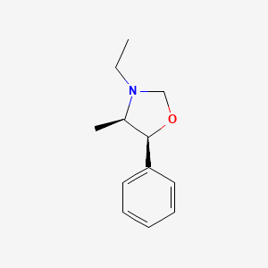 molecular formula C12H17NO B14211603 Oxazolidine, 3-ethyl-4-methyl-5-phenyl-, (4R,5S)- CAS No. 591733-70-9
