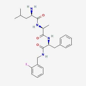 molecular formula C25H33IN4O3 B14211618 D-Leucyl-L-alanyl-N-[(2-iodophenyl)methyl]-L-phenylalaninamide CAS No. 824406-72-6
