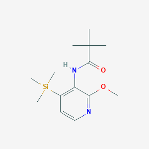 molecular formula C14H24N2O2Si B1421162 N-(2-甲氧基-4-(三甲基甲硅烷基)吡啶-3-基)-叔丁酰胺 CAS No. 1142192-43-5