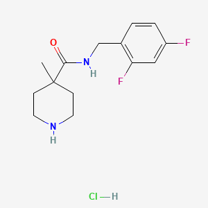 molecular formula C14H19ClF2N2O B1421165 N-(2,4-difluorobenzyl)-4-methylpiperidine-4-carboxamide hydrochloride CAS No. 1185107-01-0