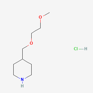 molecular formula C9H20ClNO2 B1421166 4-[(2-Methoxyethoxy)methyl]piperidine hydrochloride CAS No. 1185297-63-5