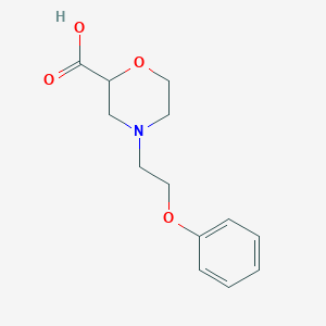 molecular formula C13H17NO4 B1421167 4-(2-Phenoxy-ethyl)-morpholine-2-carboxylic acid CAS No. 1171916-86-1