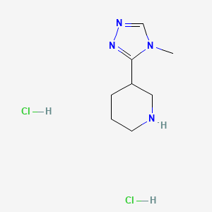 molecular formula C8H16Cl2N4 B1421172 3-(4-Methyl-4H-1,2,4-triazol-3-yl)piperidine dihydrochloride CAS No. 1185175-79-4