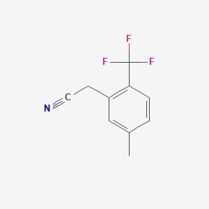 molecular formula C10H8F3N B1421176 5-Methyl-2-(trifluoromethyl)phenylacetonitrile CAS No. 1017778-24-3