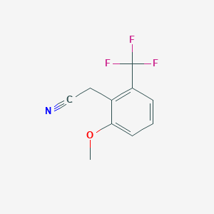 molecular formula C10H8F3NO B1421177 2-Methoxy-6-(trifluoromethyl)phenylacetonitrile CAS No. 1017779-07-5