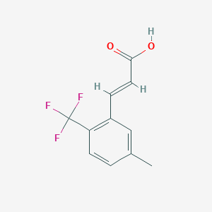 molecular formula C11H9F3O2 B1421179 5-Methyl-2-(trifluoromethyl)cinnamic acid CAS No. 1017779-24-6