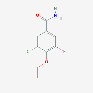 molecular formula C9H9ClFNO2 B1421180 3-氯-4-乙氧基-5-氟苯甲酰胺 CAS No. 1017778-79-8