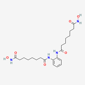 molecular formula C22H34N4O6 B14211813 Octanediamide, N,N''-1,2-phenylenebis[N'-hydroxy- CAS No. 827036-70-4