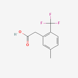 molecular formula C10H9F3O2 B1421182 5-Methyl-2-(trifluoromethyl)phenylacetic acid CAS No. 1017778-27-6