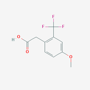 molecular formula C10H9F3O3 B1421184 4-Methoxy-2-(trifluoromethyl)phenylacetic acid CAS No. 916420-90-1