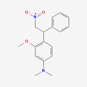 molecular formula C17H20N2O3 B14211864 Benzenamine, 3-methoxy-N,N-dimethyl-4-(2-nitro-1-phenylethyl)- CAS No. 820233-01-0