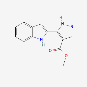molecular formula C13H11N3O2 B14211900 Methyl 3-(2H-indol-2-ylidene)-2,3-dihydro-1H-pyrazole-4-carboxylate CAS No. 827317-49-7