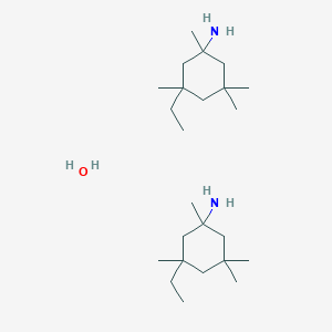 molecular formula C24H52N2O B14211908 3-Ethyl-1,3,5,5-tetramethylcyclohexan-1-amine;hydrate CAS No. 833453-04-6