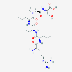 molecular formula C31H57N9O8 B14211928 L-Serine, L-arginyl-L-leucyl-L-valyl-L-leucyl-L-prolyl- CAS No. 618856-88-5