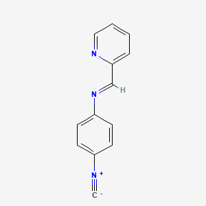 molecular formula C13H9N3 B14211940 Benzenamine, 4-isocyano-N-(2-pyridinylmethylene)- CAS No. 628728-88-1