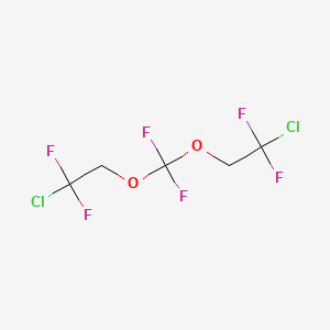 molecular formula C5H4Cl2F6O2 B14211942 Ethane, 1,1'-[(difluoromethylene)bis(oxy)]bis[2-chloro-2,2-difluoro- CAS No. 771480-04-7