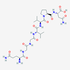 molecular formula C28H47N9O10 B14211945 L-Glutaminylglycylglycyl-L-valyl-L-valyl-L-prolyl-L-asparagine CAS No. 627863-53-0