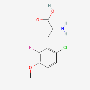 molecular formula C10H11ClFNO3 B1421195 6-Chloro-2-fluoro-3-methoxy-DL-phenylalanine CAS No. 1256482-68-4