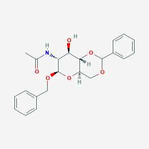 molecular formula C22H25NO6 B014212 Benzyl 2-acetamido-4,6-O-benzylidene-2-deoxy-beta-D-glucopyranoside CAS No. 13343-61-8