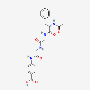 molecular formula C22H24N4O6 B14212003 N-Acetyl-L-phenylalanylglycyl-N-(4-carboxyphenyl)glycinamide CAS No. 827611-96-1