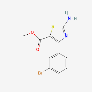 molecular formula C11H9BrN2O2S B1421201 Methyl 2-amino-4-(3-bromophenyl)thiazole-5-carboxylate CAS No. 1065074-63-6
