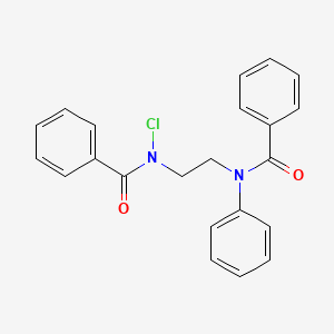 molecular formula C22H19ClN2O2 B14212016 N-{2-[Benzoyl(chloro)amino]ethyl}-N-phenylbenzamide CAS No. 558473-76-0