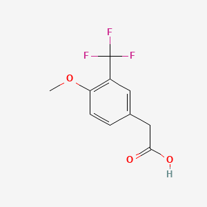 molecular formula C10H9F3O3 B1421204 2-(4-Methoxy-3-(trifluoromethyl)phenyl)acetic acid CAS No. 1000566-45-9