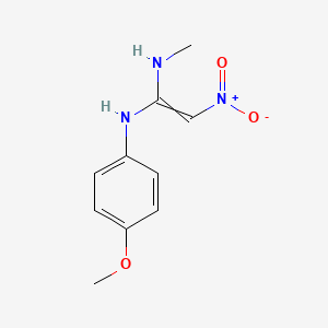 molecular formula C10H13N3O3 B14212056 N~1~-(4-Methoxyphenyl)-N'~1~-methyl-2-nitroethene-1,1-diamine CAS No. 534591-88-3