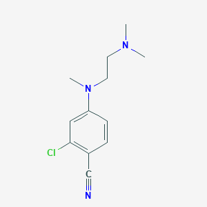 molecular formula C12H16ClN3 B14212057 Benzonitrile, 2-chloro-4-[[2-(dimethylamino)ethyl]methylamino]- CAS No. 821776-65-2