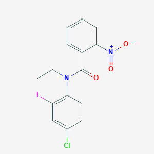 molecular formula C15H12ClIN2O3 B14212073 N-(4-Chloro-2-iodophenyl)-N-ethyl-2-nitrobenzamide CAS No. 826991-66-6