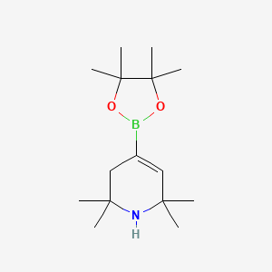 molecular formula C15H28BNO2 B1421208 2,2,6,6-Tetramethyl-4-(4,4,5,5-tetramethyl-1,3,2-dioxaborolan-2-yl)-1,2,3,6-tetrahydropyridine CAS No. 1257651-11-8