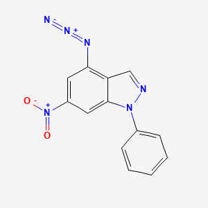 molecular formula C13H8N6O2 B14212090 1H-Indazole, 4-azido-6-nitro-1-phenyl- CAS No. 830320-65-5
