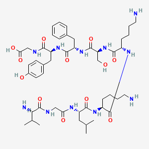 molecular formula C48H75N11O12 B14212108 L-Valylglycyl-L-leucyl-L-lysyl-L-lysyl-L-seryl-L-phenylalanyl-L-tyrosylglycine CAS No. 654652-90-1