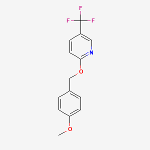 molecular formula C14H12F3NO2 B1421211 2-(4-甲氧基苄氧基)-5-(三氟甲基)吡啶 CAS No. 1033202-62-8