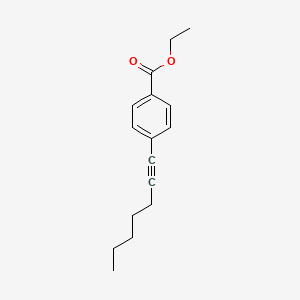 molecular formula C16H20O2 B14212125 Ethyl 4-(hept-1-YN-1-YL)benzoate CAS No. 827028-05-7