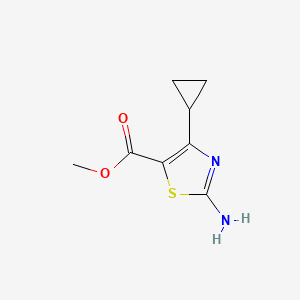 molecular formula C8H10N2O2S B1421213 Methyl 2-amino-4-cyclopropylthiazole-5-carboxylate CAS No. 1065074-61-4