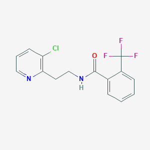 molecular formula C15H12ClF3N2O B14212149 N-[2-(3-Chloropyridin-2-yl)ethyl]-2-(trifluoromethyl)benzamide CAS No. 830348-07-7
