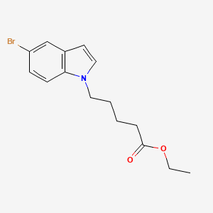molecular formula C15H18BrNO2 B1421218 5-(5-溴-1H-吲哚-1-基)戊酸乙酯 CAS No. 1065074-72-7