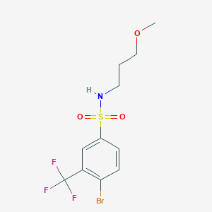 molecular formula C11H13BrF3NO3S B1421220 4-Bromo-N-(3-methoxypropyl)-3-(trifluoromethyl)benzenesulfonamide CAS No. 1020252-98-5