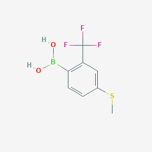 molecular formula C8H8BF3O2S B1421221 4-(Methylthio)-2-(trifluoromethyl)phenylboronic acid CAS No. 1072945-99-3