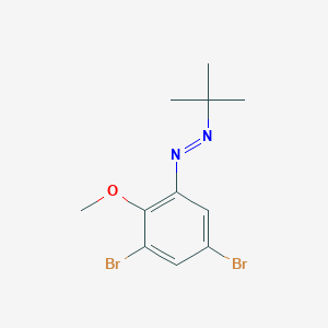 molecular formula C11H14Br2N2O B14212251 Diazene, (3,5-dibromo-2-methoxyphenyl)(1,1-dimethylethyl)- CAS No. 832077-03-9