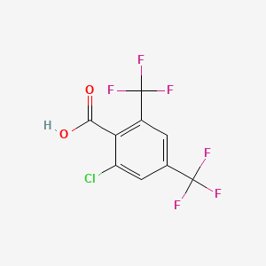 molecular formula C9H3ClF6O2 B1421226 2-Chloro-4,6-bis(trifluoromethyl)benzoic acid CAS No. 916420-47-8