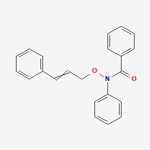 molecular formula C22H19NO2 B14212277 N-Phenyl-N-[(3-phenylprop-2-en-1-yl)oxy]benzamide CAS No. 557104-26-4
