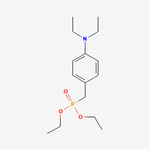 molecular formula C15H26NO3P B14212286 Diethyl {[4-(diethylamino)phenyl]methyl}phosphonate CAS No. 625394-78-7