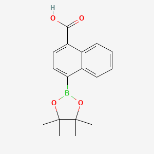 molecular formula C17H19BO4 B1421237 4-(4,4,5,5-Tetramethyl-1,3,2-dioxaborolan-2-yl)-1-naphthoic acid CAS No. 1073353-77-1