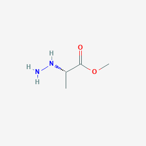 molecular formula C4H10N2O2 B14212378 Methyl (2S)-2-hydrazinylpropanoate CAS No. 528851-90-3